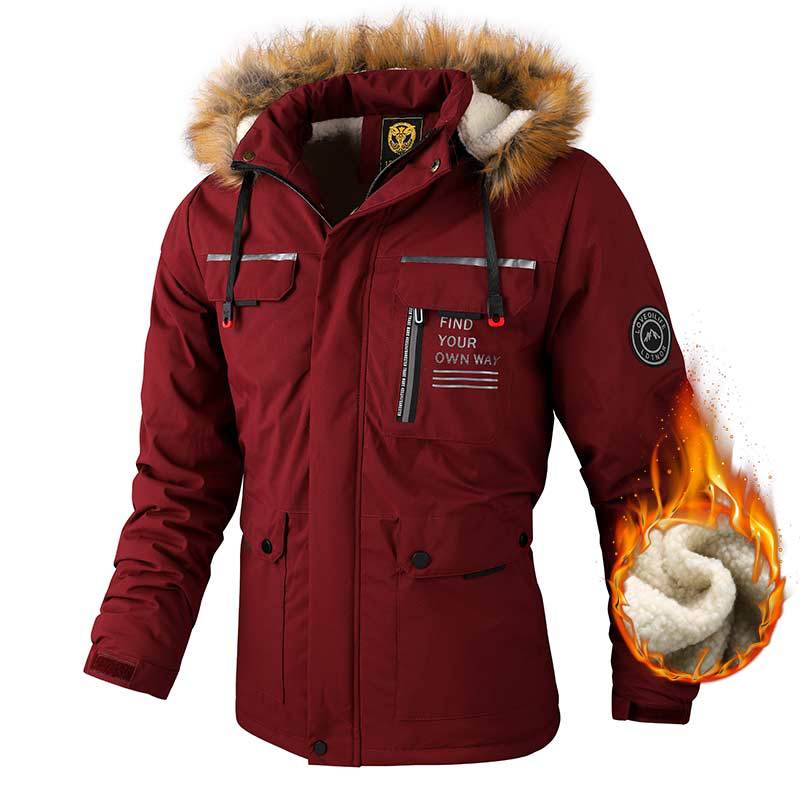 Men's Hooded Parka — Windproof Multi-Pocket - view 11