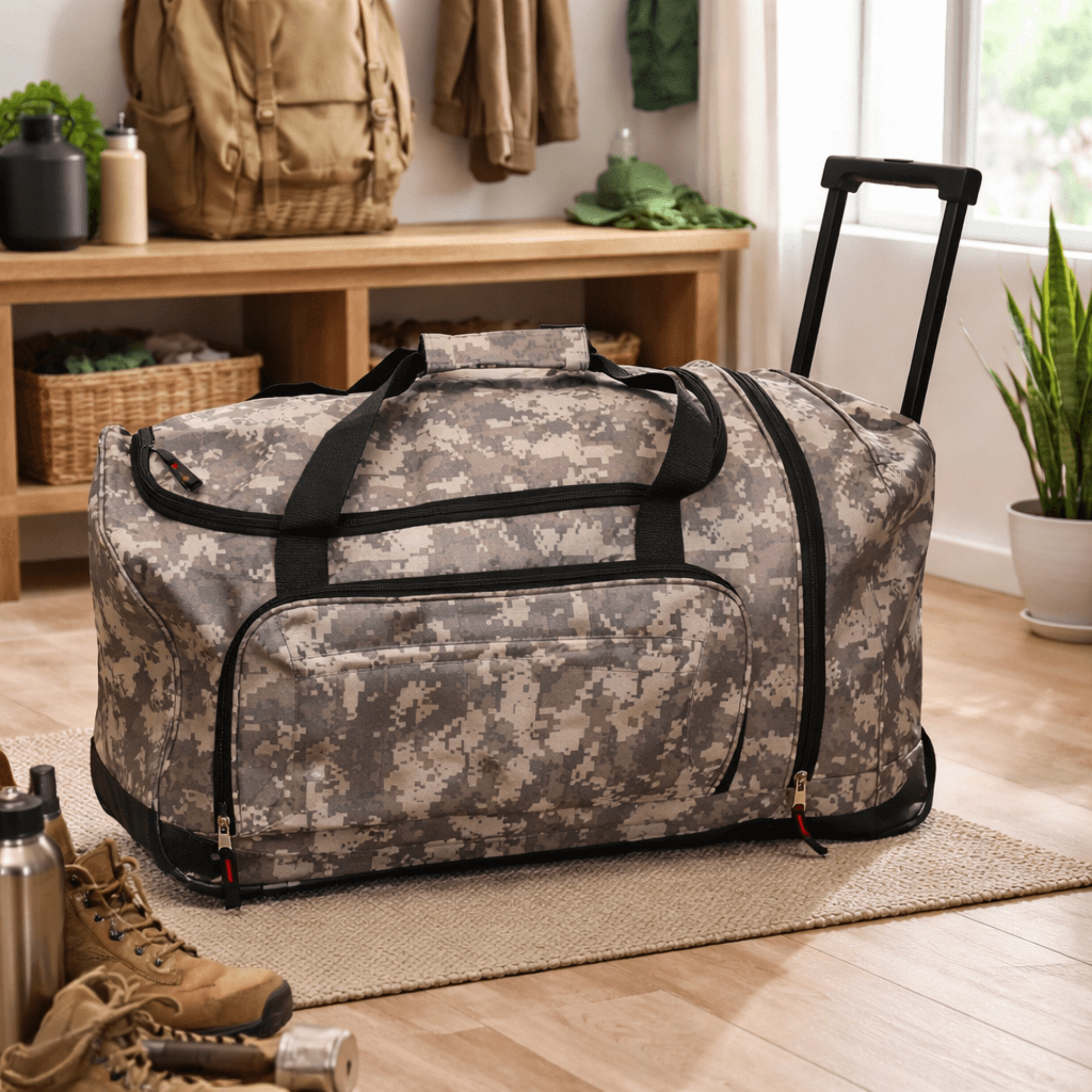 Rolling Tactical Survival Bag - detail shot