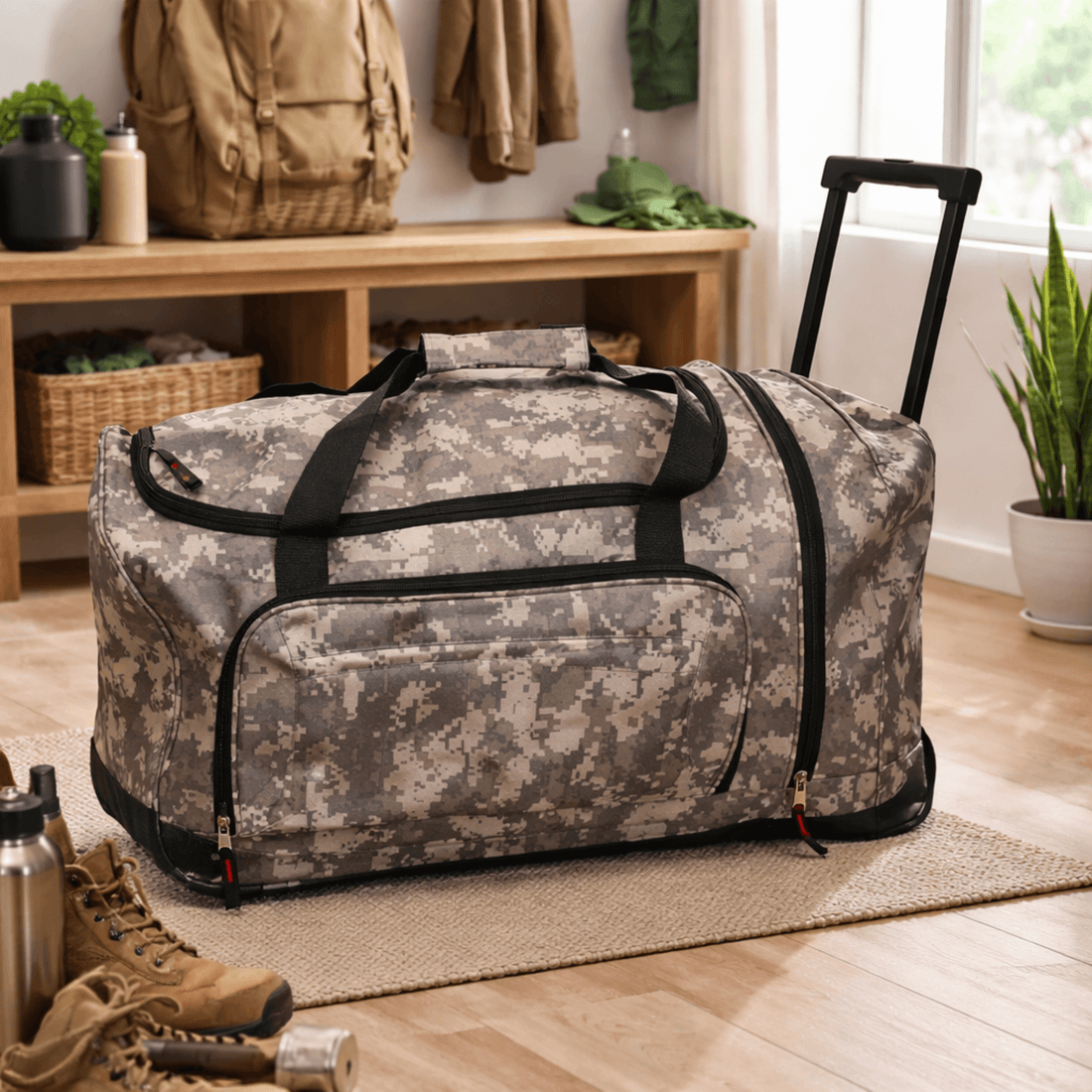 Rolling Tactical Survival Bag - detail shot
