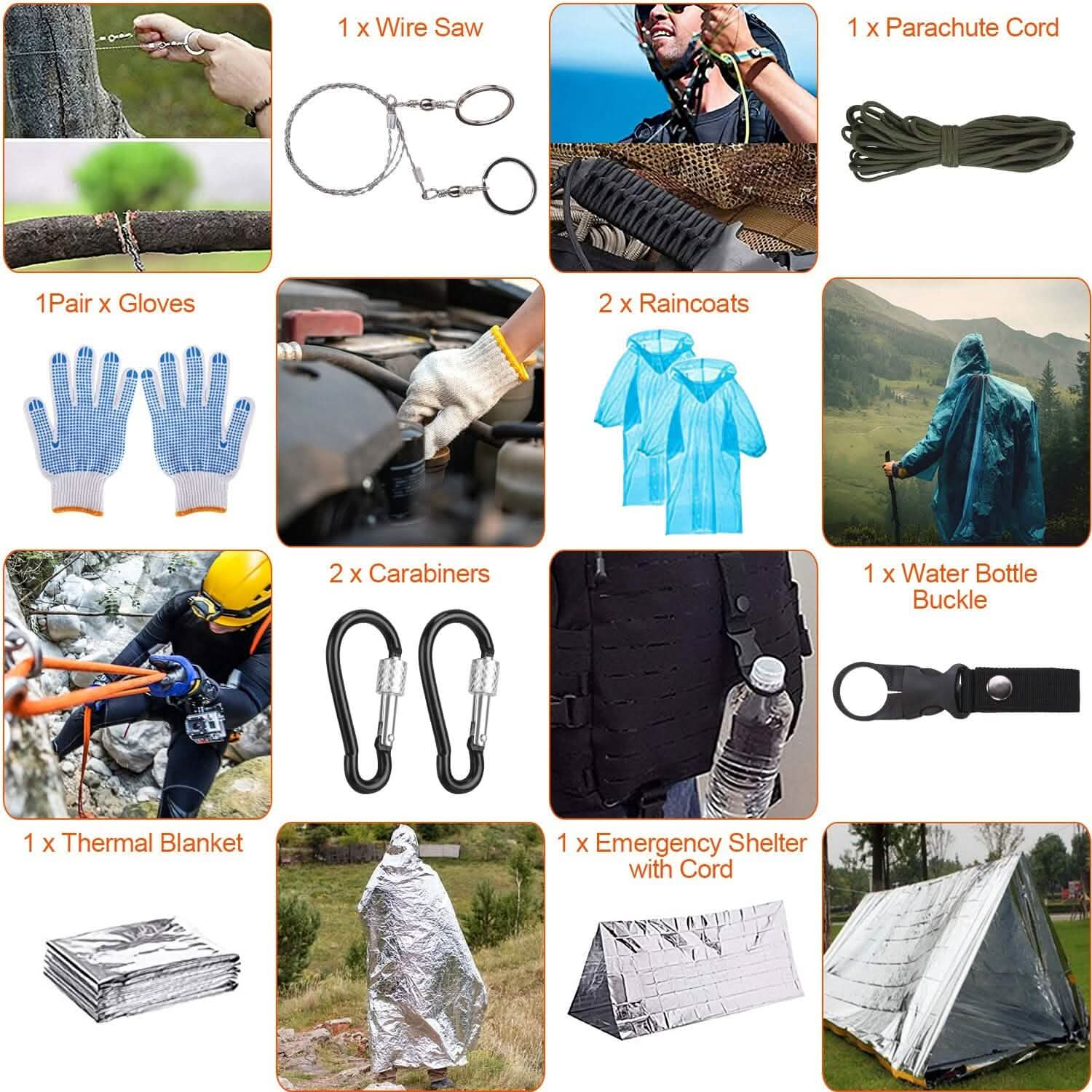 125-Piece Emergency Survival Kit - view 9