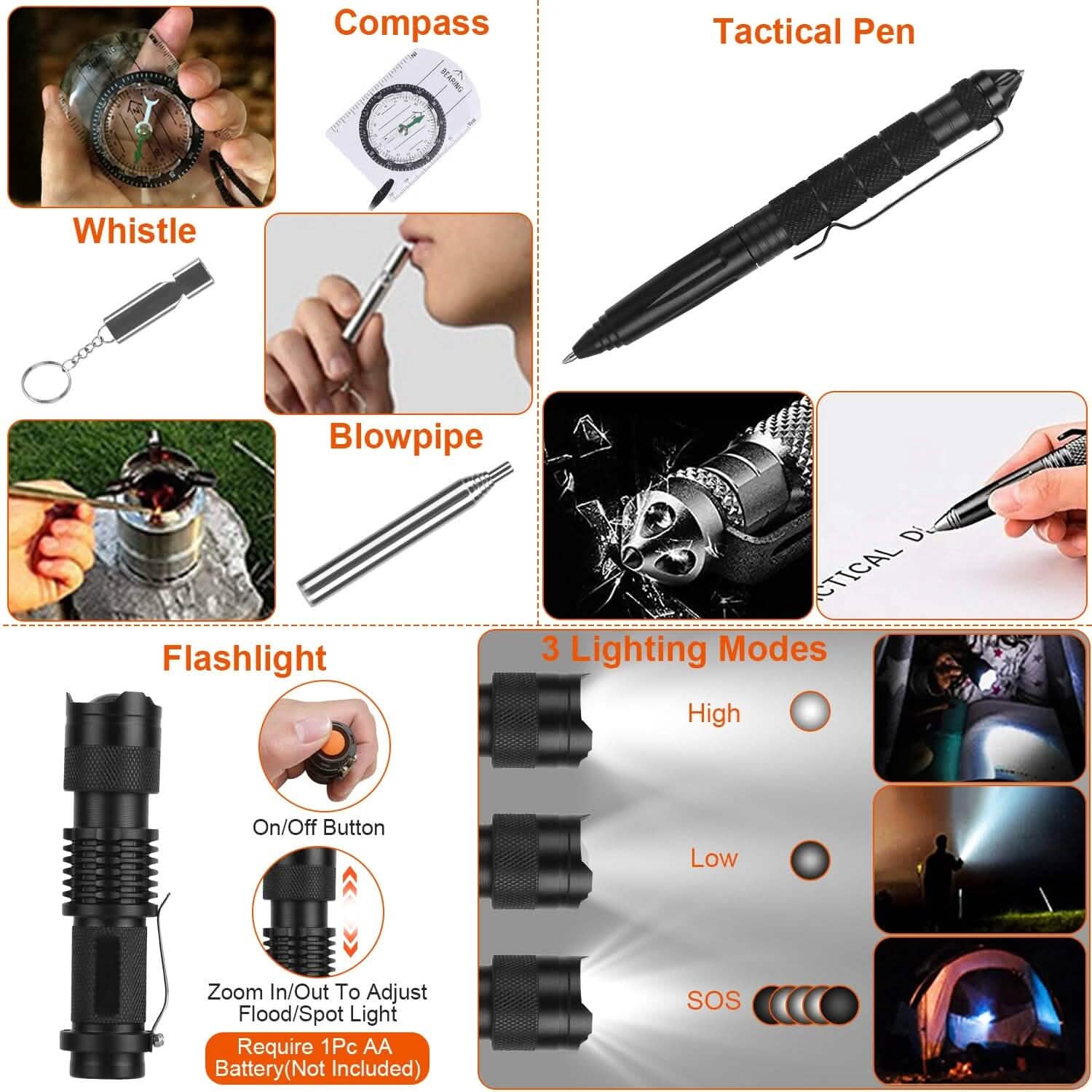 125-Piece Emergency Survival Kit - view 10