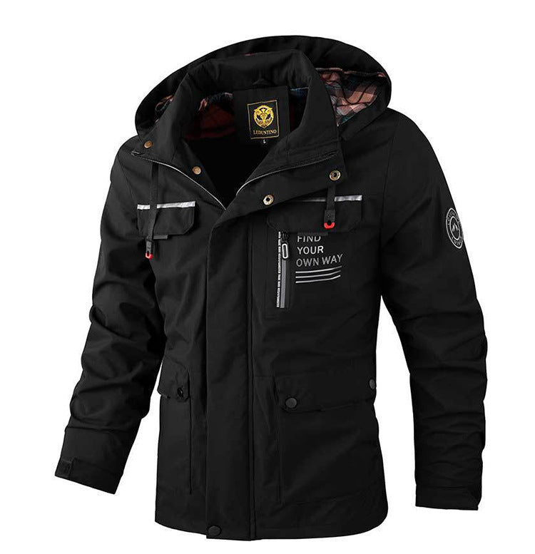 Men's Hooded Parka — Windproof Multi-Pocket - view 6