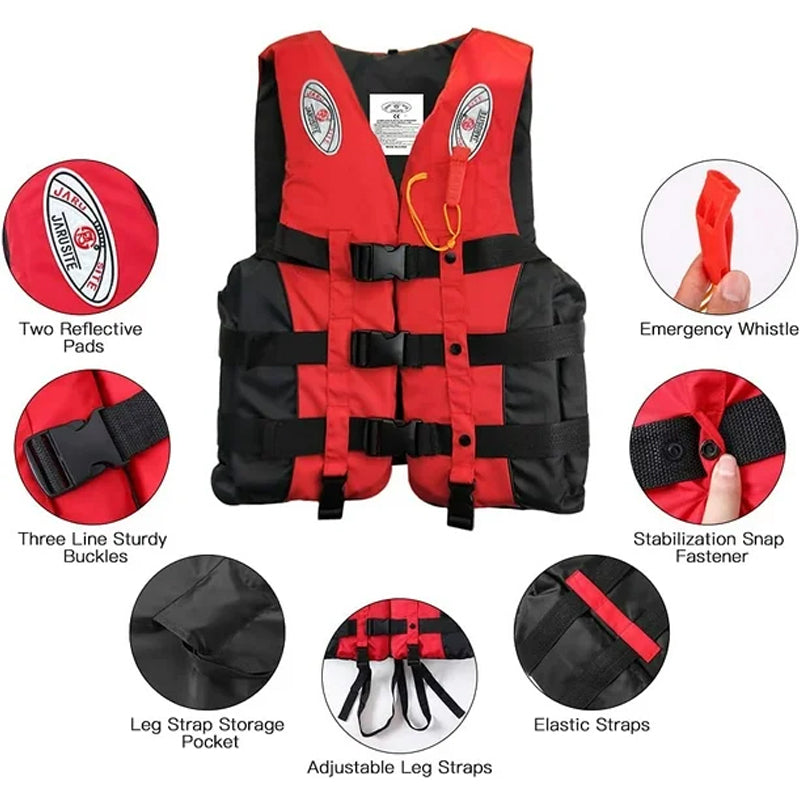 Adult Life Jacket Buoyant Oxford Cloth Fishing Outdoor Safety Vest