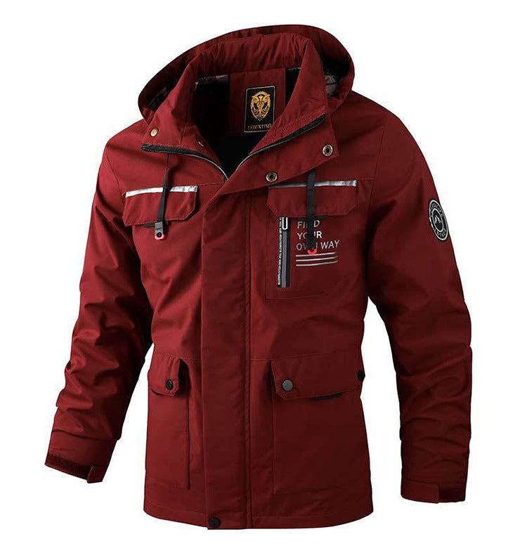 Men's Hooded Parka — Windproof Multi-Pocket - view 8