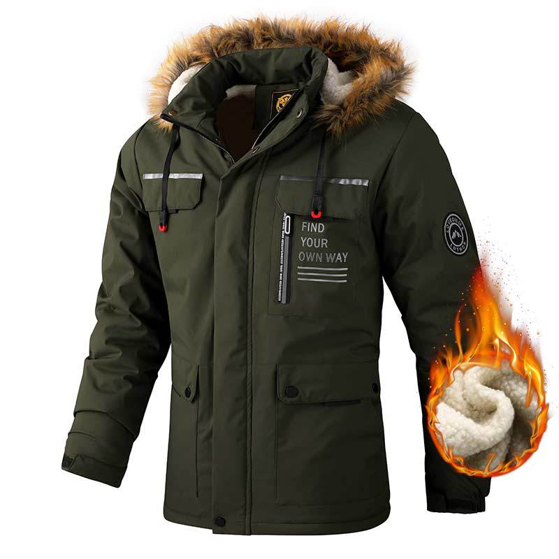 Men's Hooded Parka — Windproof Multi-Pocket - view 9