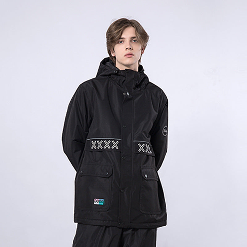 Waterproof And Warm Veneer Double-board Niche Professional Ski Jacket