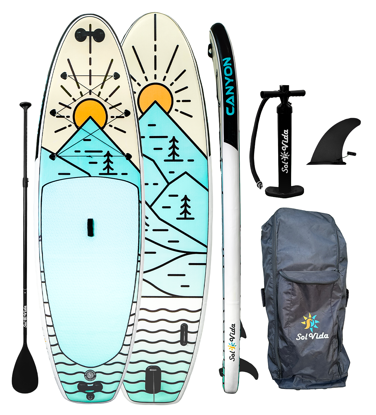 11'4" Inflatable Paddle Board — Full Kit - main product image