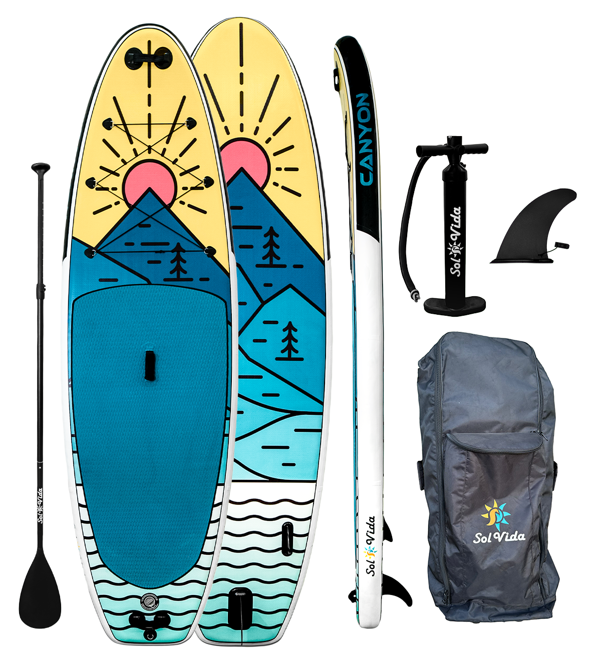11'4" Inflatable Paddle Board — Full Kit - detail shot