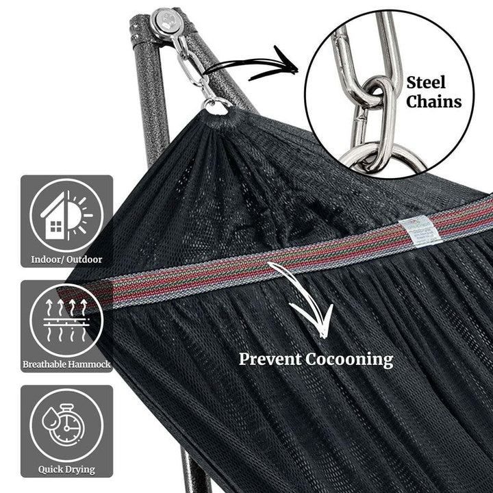 Universal Hammock with Medium Stand Durable Outdoor Relaxation Setup