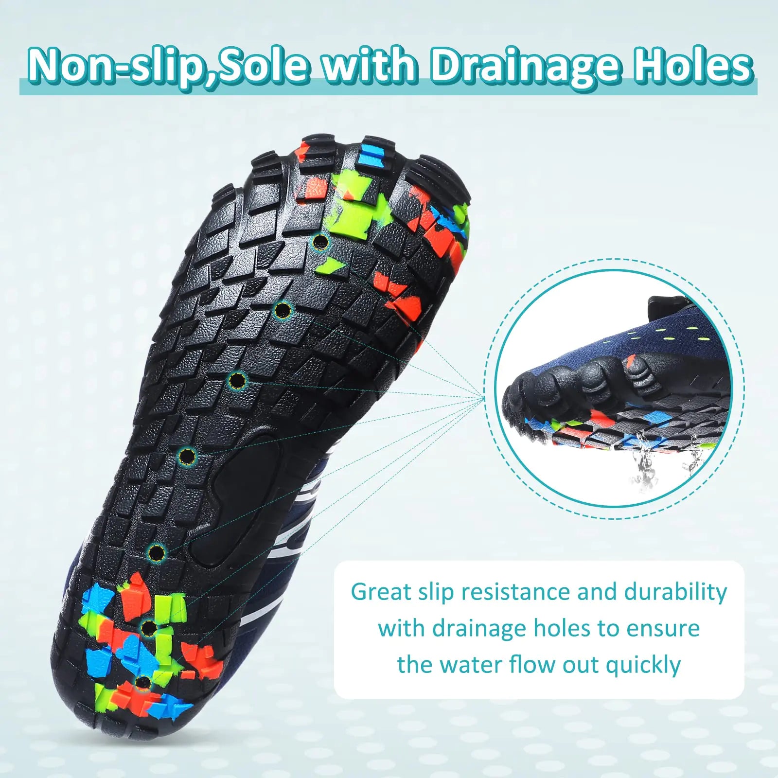 Unisex Water Shoes Quick Dry Slip-On Anti-Slip Outdoor Sports