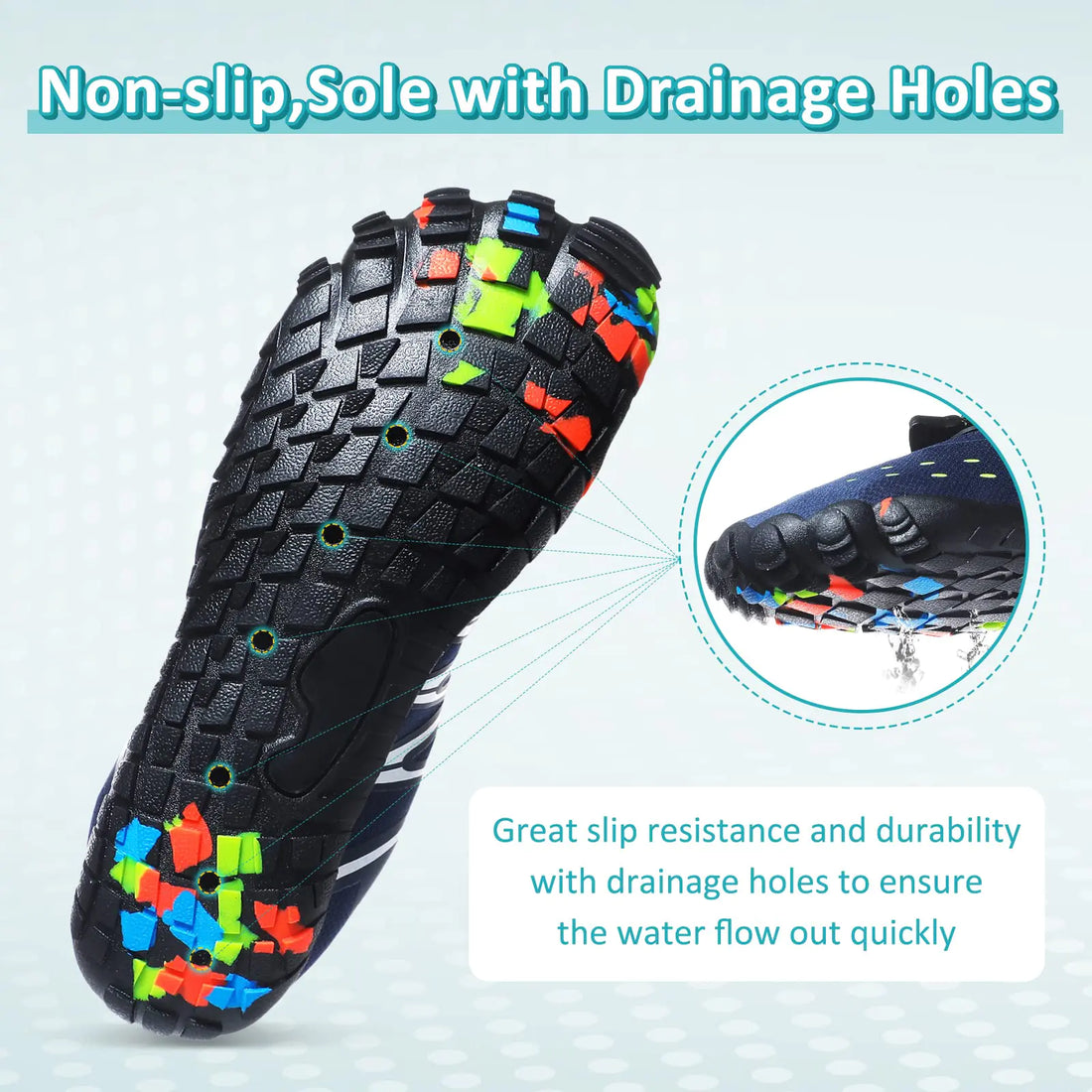 Unisex Water Shoes Quick Dry Slip-On Anti-Slip Outdoor Sports