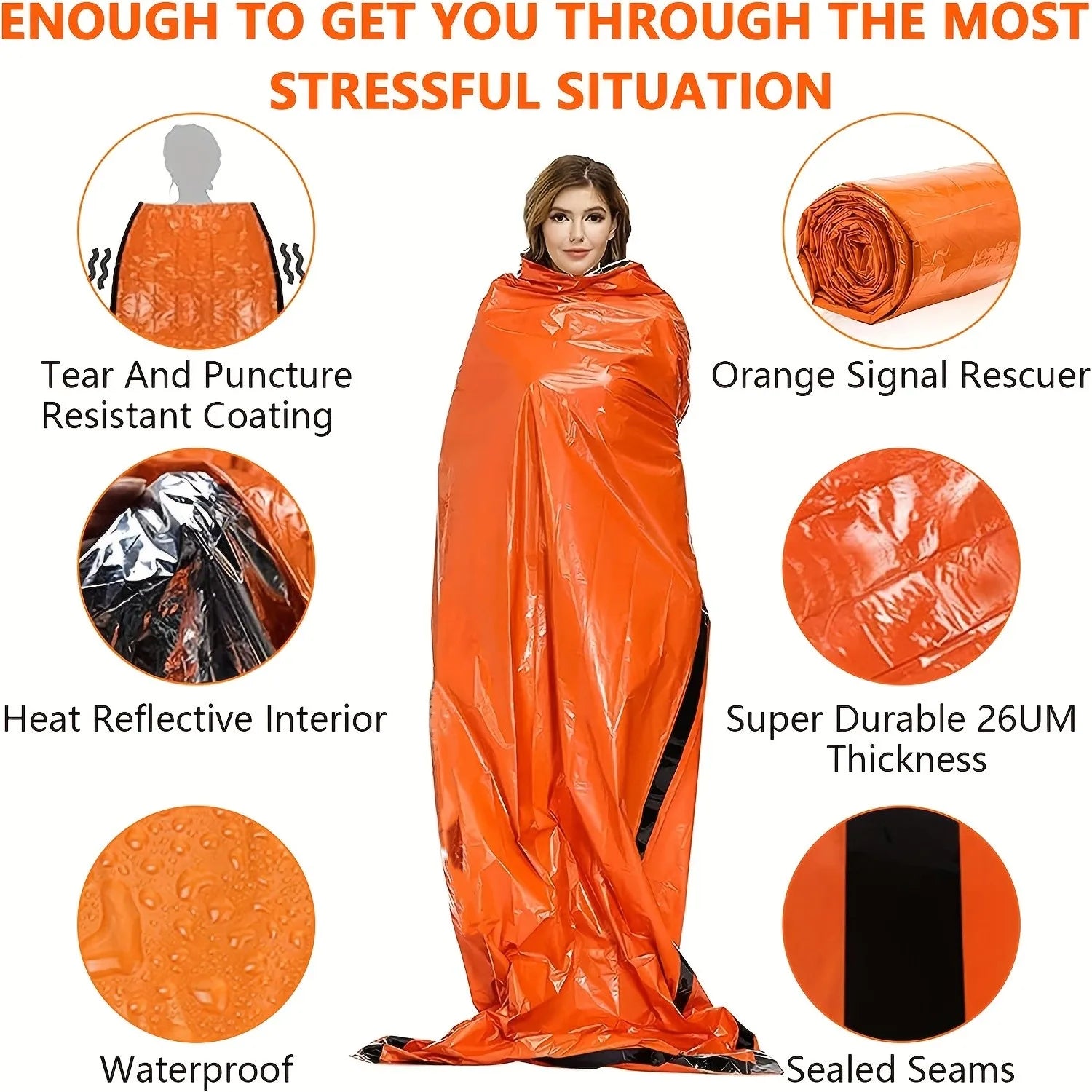 Thermal Mylar Emergency Sleeping Bag - view 4