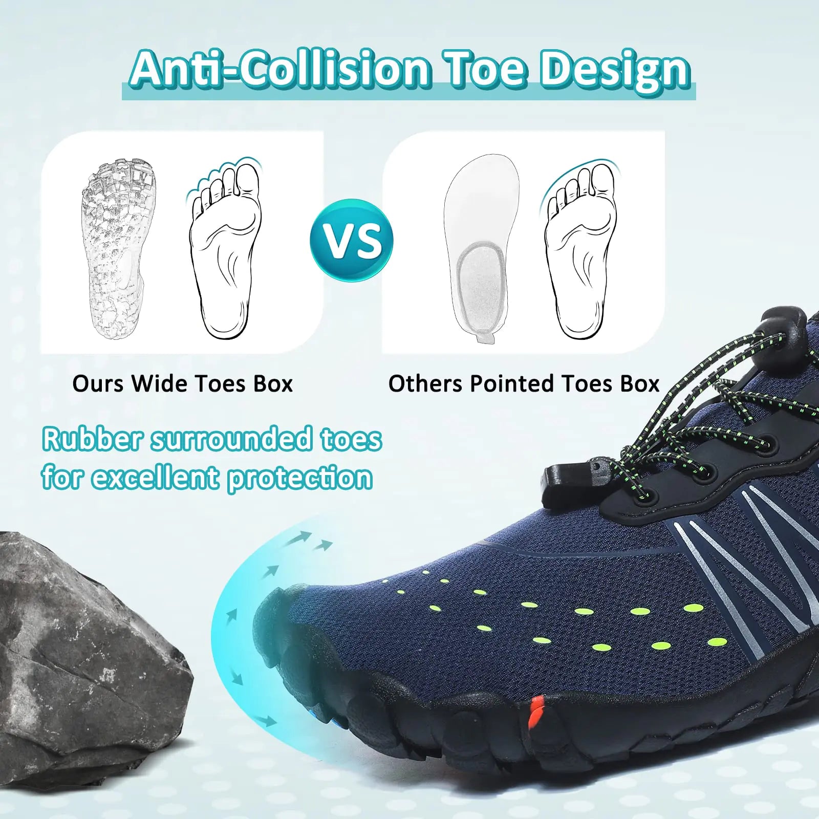 Unisex Water Shoes Quick Dry Slip-On Anti-Slip Outdoor Sports