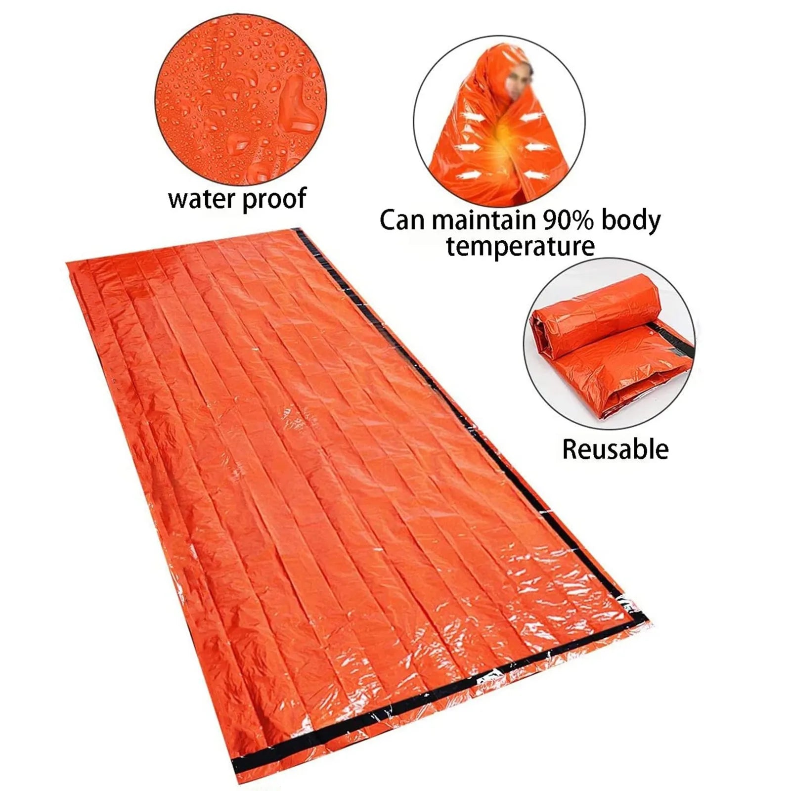 Thermal Mylar Emergency Sleeping Bag - view 3