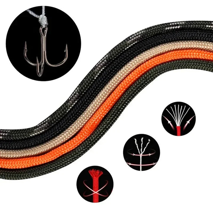 7-Core 550 Paracord Rope 4mm Polyester Survival Camping Cord