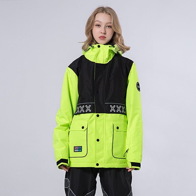 Waterproof And Warm Veneer Double-board Niche Professional Ski Jacket
