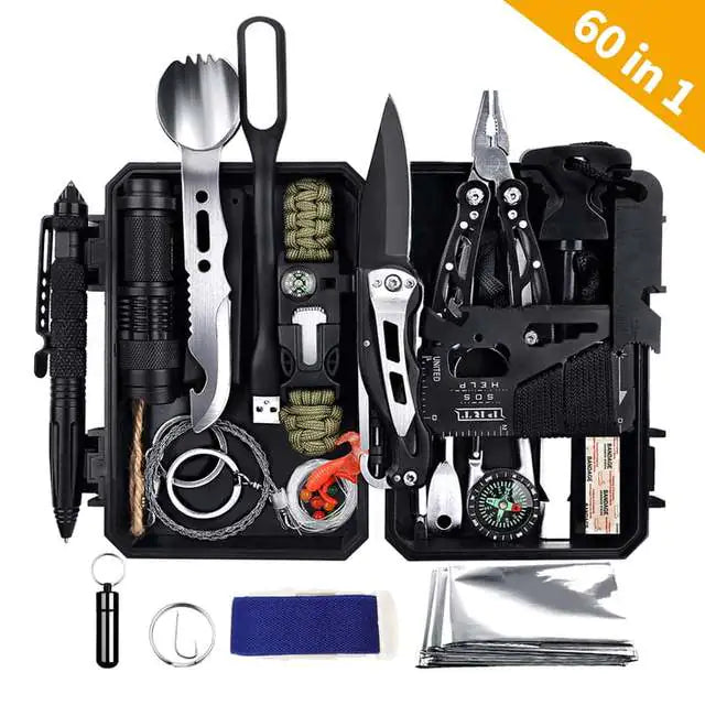 60-in-1 Emergency Survival Gear Kit - detail shot