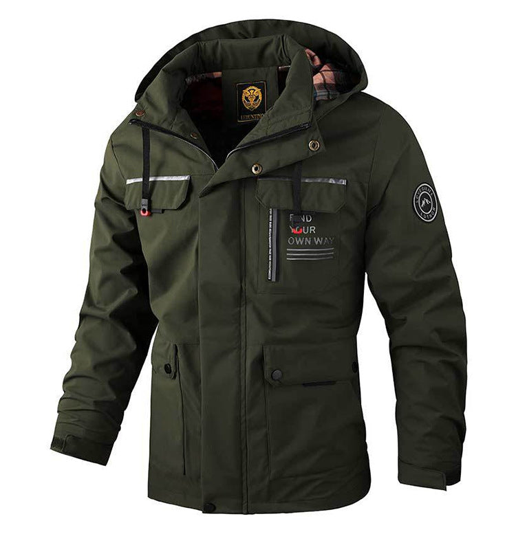 Men's Hooded Parka — Windproof Multi-Pocket - view 7