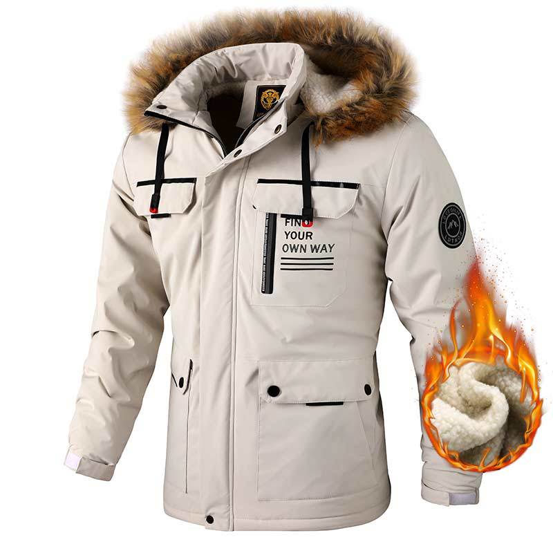 Men's Hooded Parka — Windproof Multi-Pocket - view 12