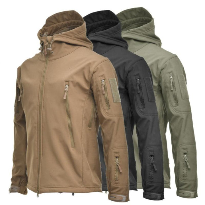 Men Camouflage Tactical Jacket Waterproof Warm Windproof Outdoor Hooded