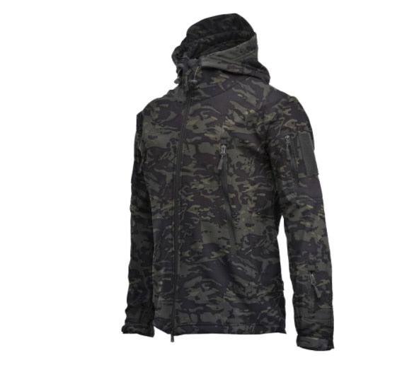 Men Camouflage Tactical Jacket Waterproof Warm Windproof Outdoor Hooded
